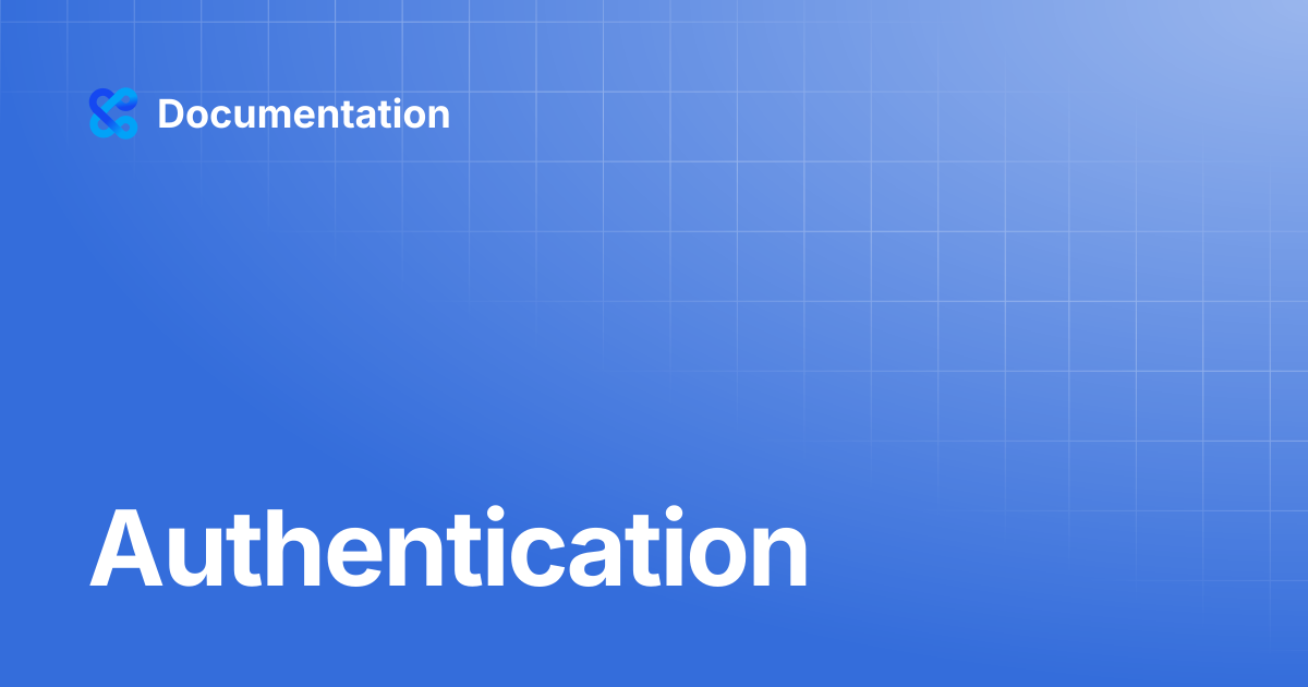 Authentication | Documentation
